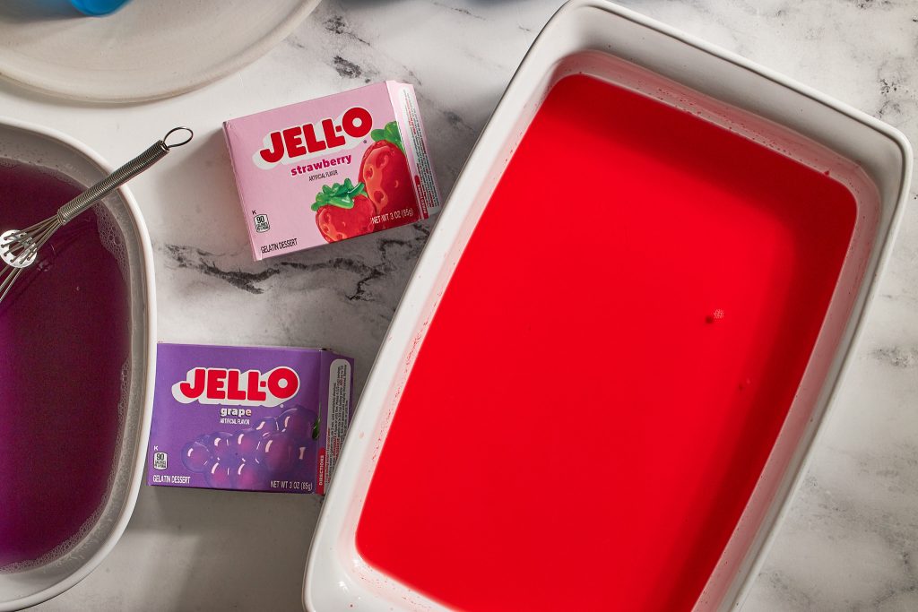 jell-o in a baking dish